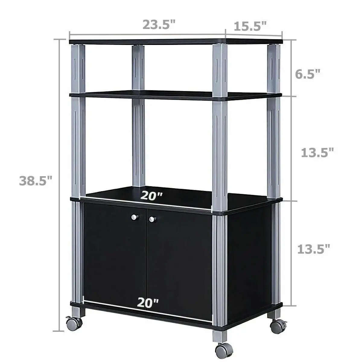 Microwave Rack Stand Rolling Storage Cart by DirectDeals