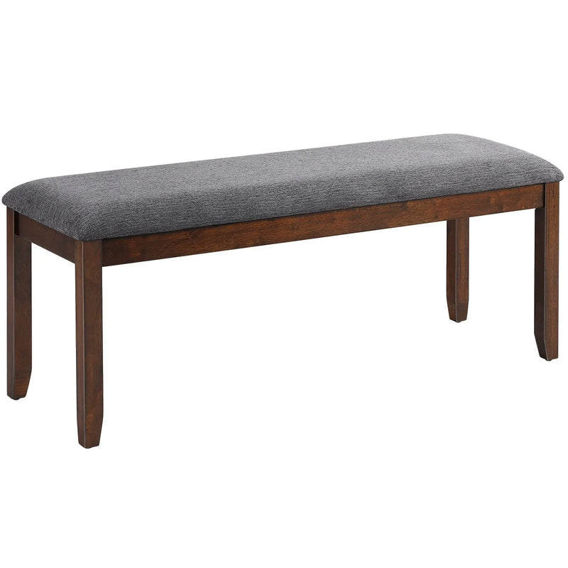 Upholstered Entryway Bench Footstool with Wood Legs by DirectDeals