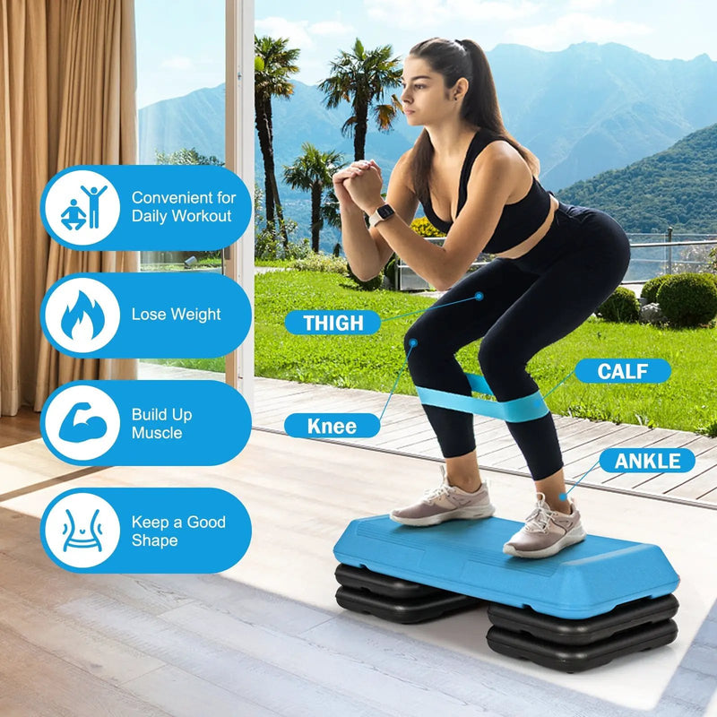 29 Inch Adjustable Workout Fitness Aerobic Stepper Exercise Platform by DirectDeals