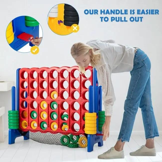 4-to-Score Giant Game Set with Net Storage-Blue by DirectDeals