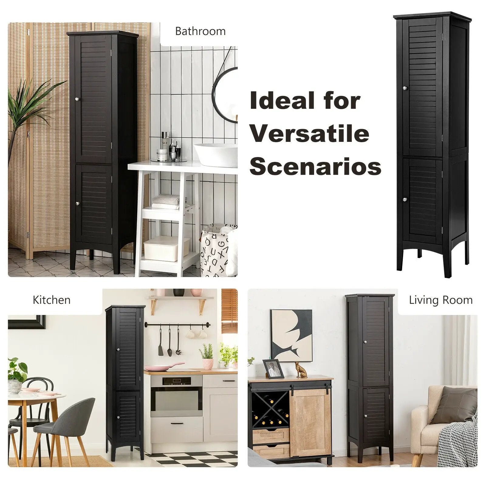 Freestanding Bathroom Storage Cabinet for Kitchen and Living Room by DirectDeals