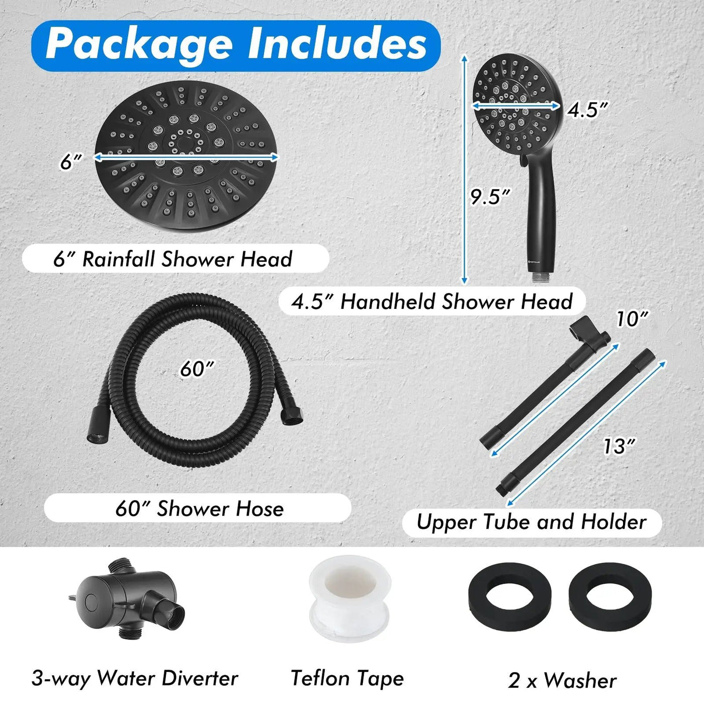 High Pressure Combo Handheld Shower Head by DirectDeals