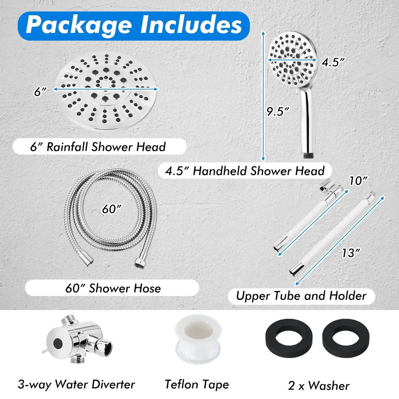 High Pressure Combo Handheld Shower Head by DirectDeals