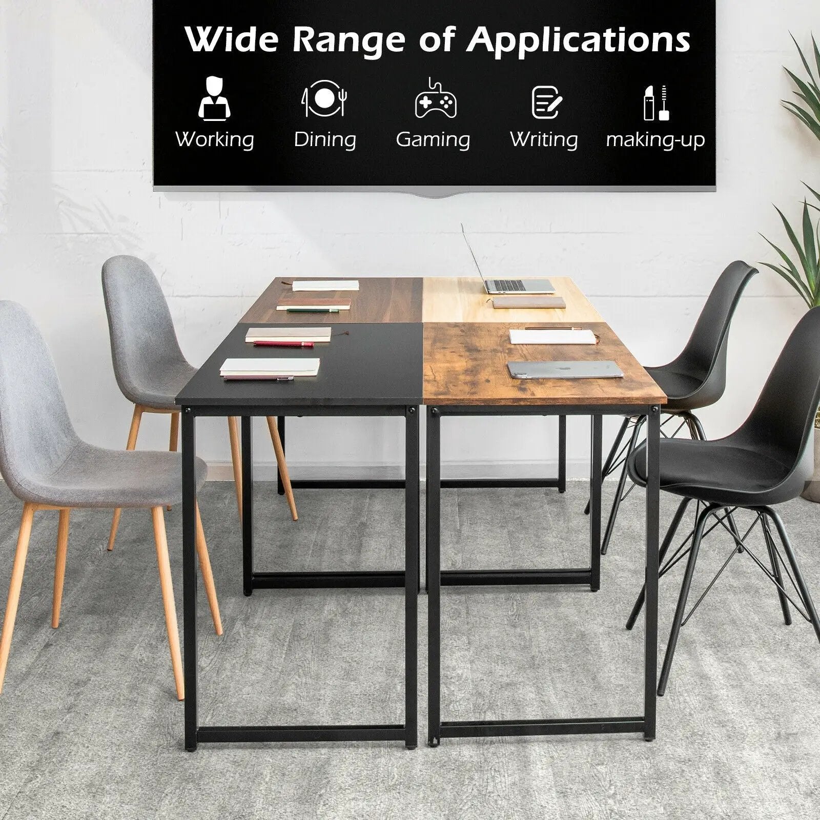 L Shaped Computer Desk and Writing Workstation for Home and Office by DirectDeals