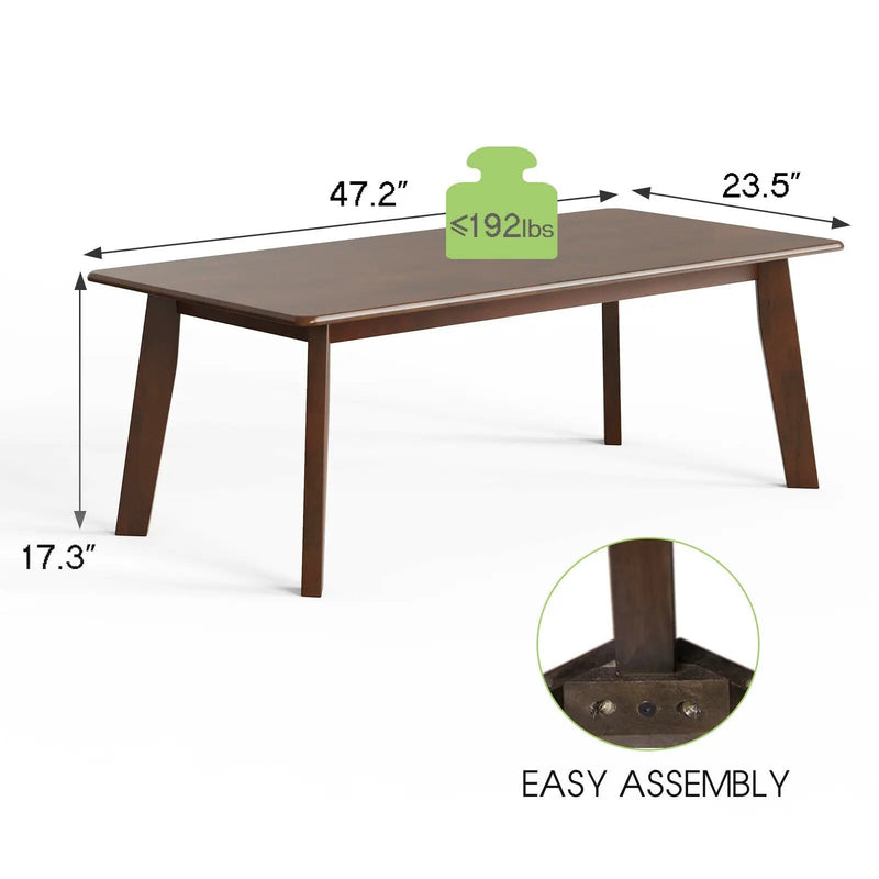 Rectangular Modern Wooden Coffee Table with Rubber Leg by DirectDeals