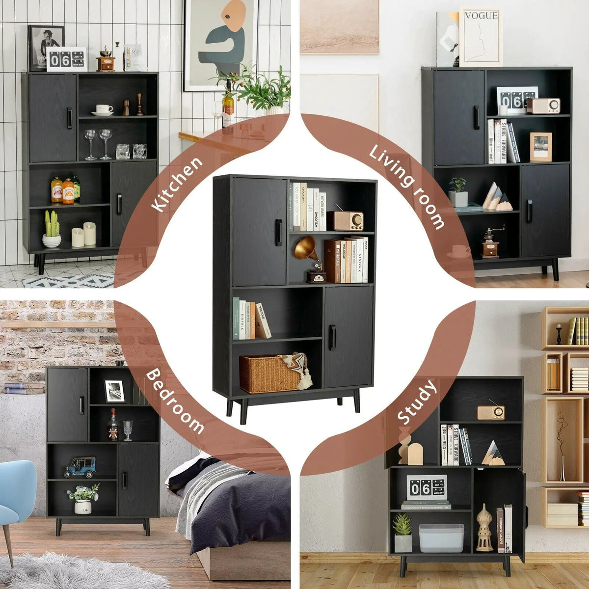 Sideboard Storage Cabinet with Door Shelf by DirectDeals