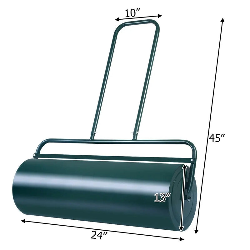 24 x 13 Inch Tow Lawn Roller Water Filled Metal Push Roller by DirectDeals