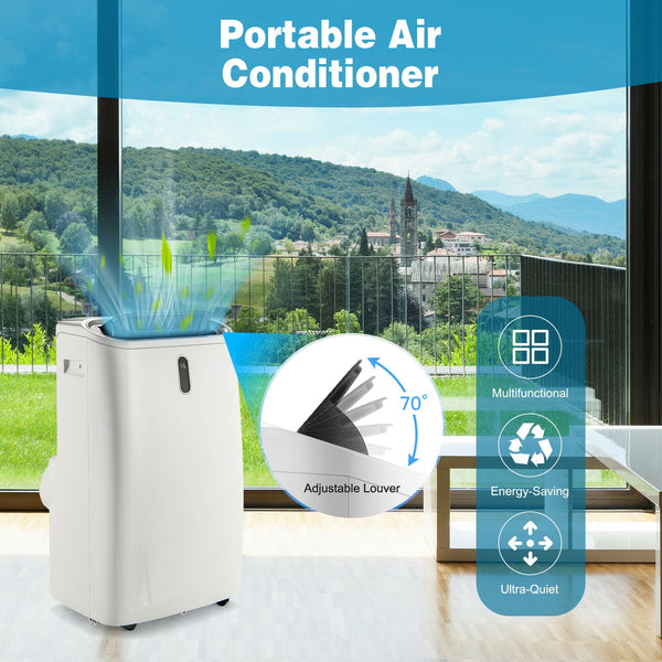 12000 BTU Portable 4-in-1 Air Conditioner with Smart Control-White, photo 2 of 8