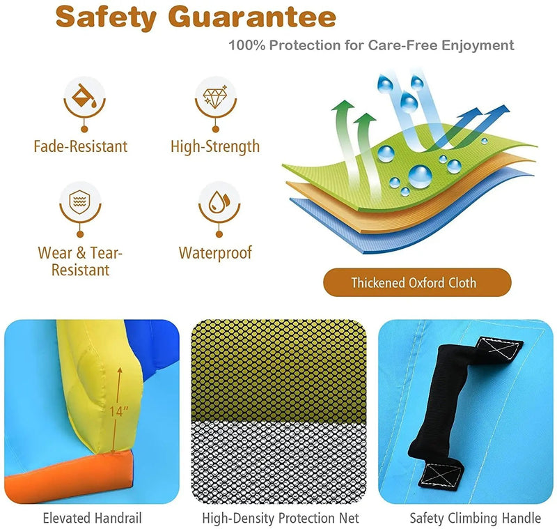 6-in-1 Inflatable Water Slides with Blower for Kids by DirectDeals