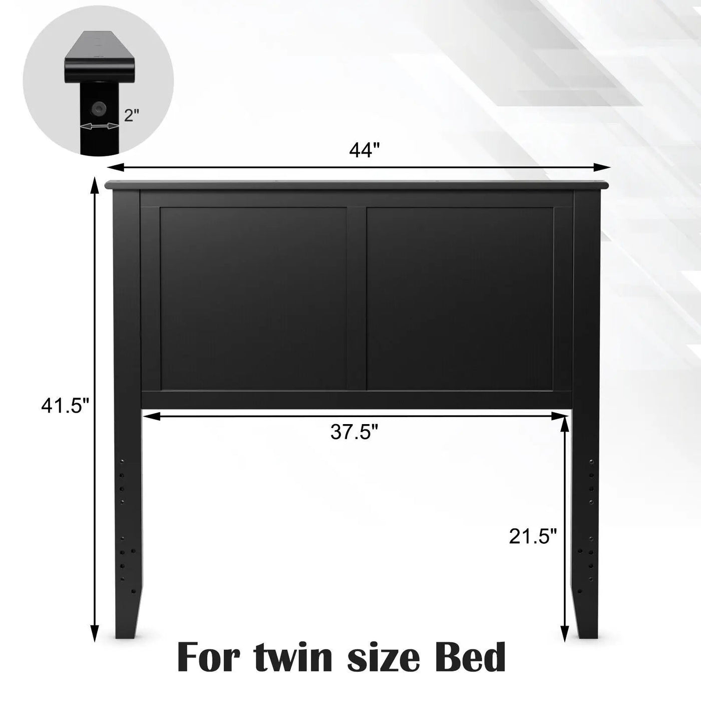 Solid Wood Flat Panel Headboard for Twin-size Bed by DirectDeals