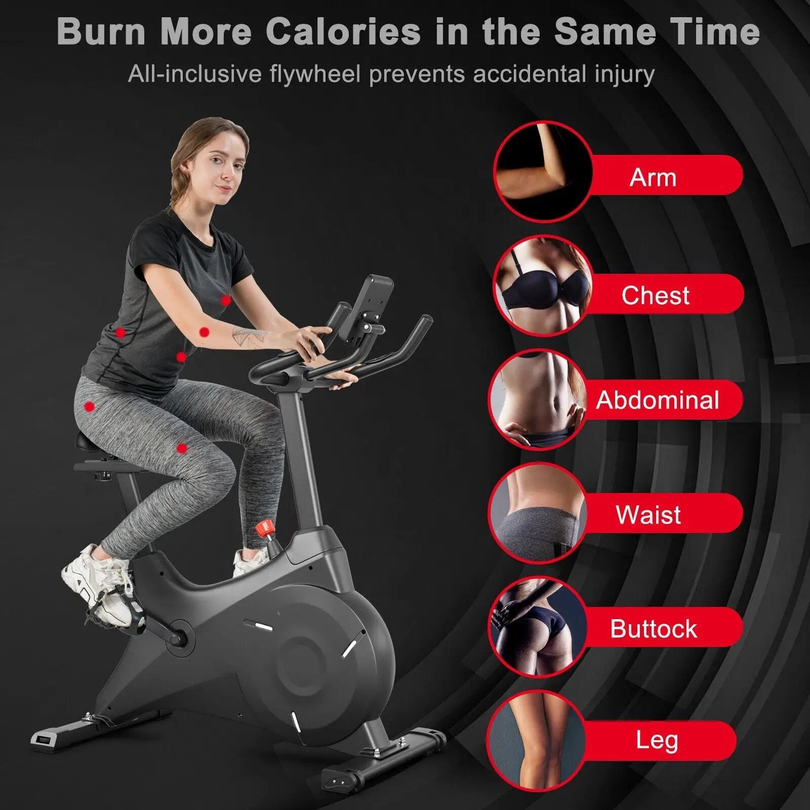 Magnetic Resistance Stationary Bike for Home Gym by DirectDeals