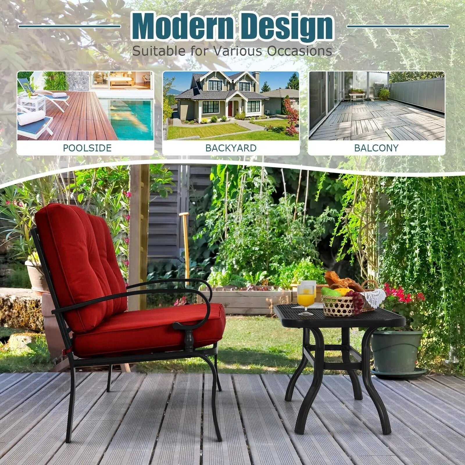 10 FT Patio Cantilever Umbrella with 360° Rotation and 8 Sturdy Ribs for Backyard by DirectDeals