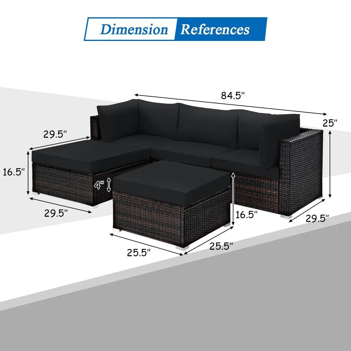 5 Pieces Patio by DirectDeals