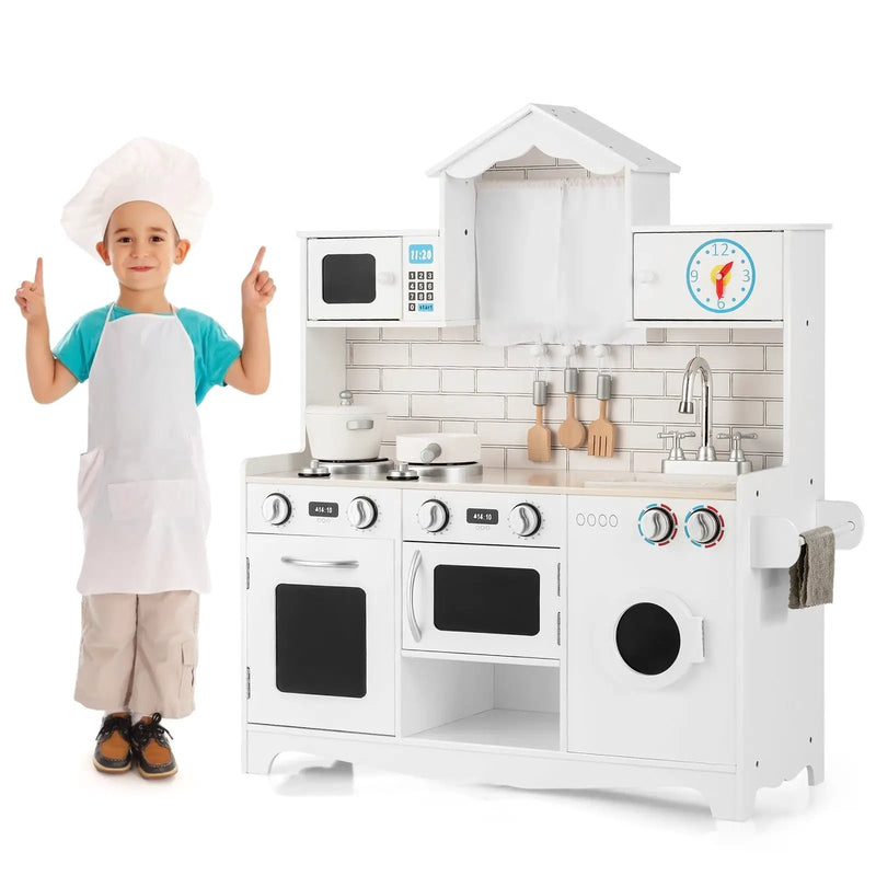 Wooden Kids Kitchen with Washing Machine by DirectDeals