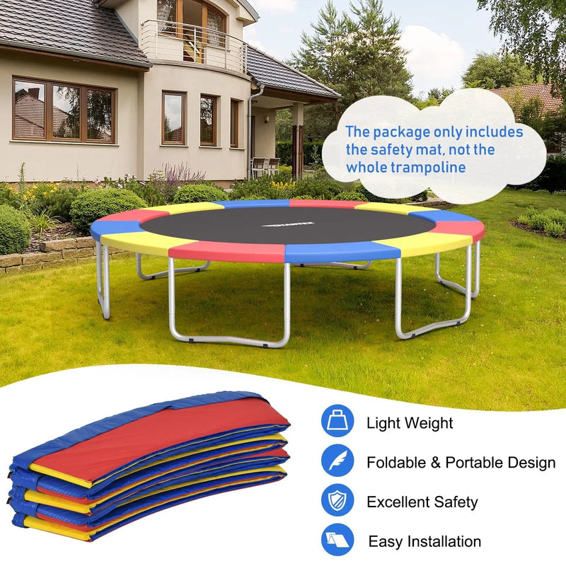 8/10/12/14/15/16 Feet Universal Trampoline Spring Cover-Multicolor by DirectDeals