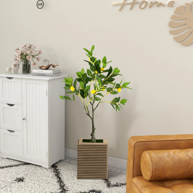 Artificial Lemon Tree 2.6/4/5.2 Feet Tall Fake Lemon Plant wuth Lemon Fruits by DirectDeals