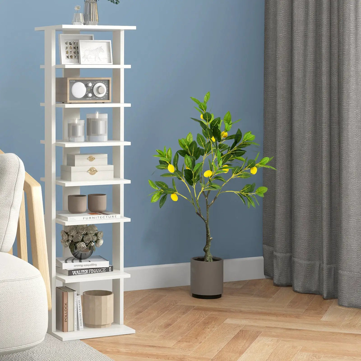 Artificial Lemon Tree 2.6/4/5.2 Feet Tall Fake Lemon Plant wuth Lemon Fruits by DirectDeals