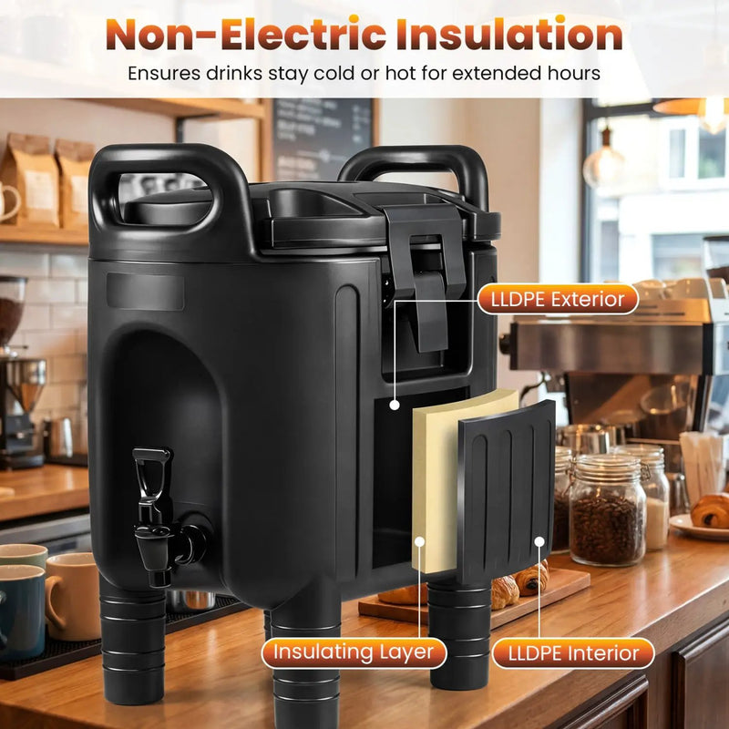 2.6 Gal Insulated Beverage Dispensers Set of 4 with Handles by DirectDeals