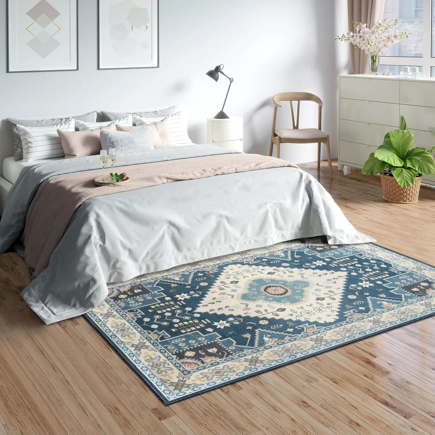 Faux Wool Fabric Area Rugs Doormat by DirectDeals