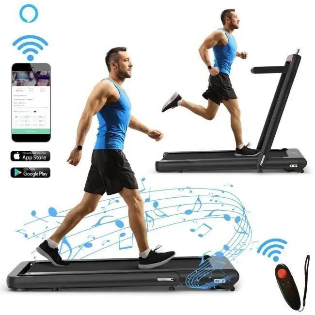 4.75HP 2 In 1 Folding Treadmill with Remote APP Control by DirectDeals