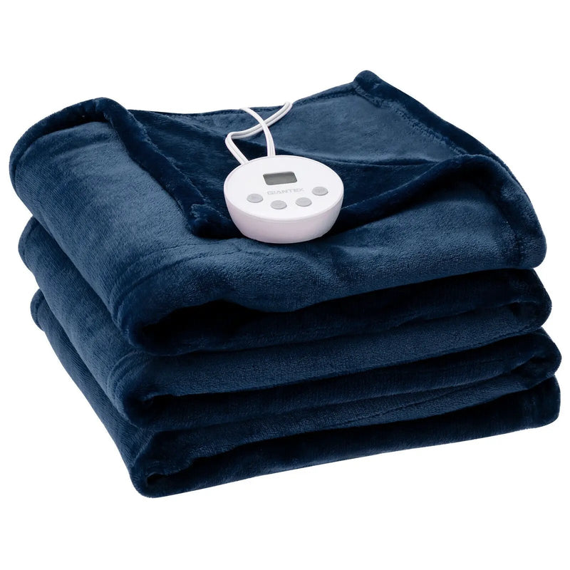 62 x 84 Inch Twin Size Electric Heated Throw Blanket with Timer by DirectDeals