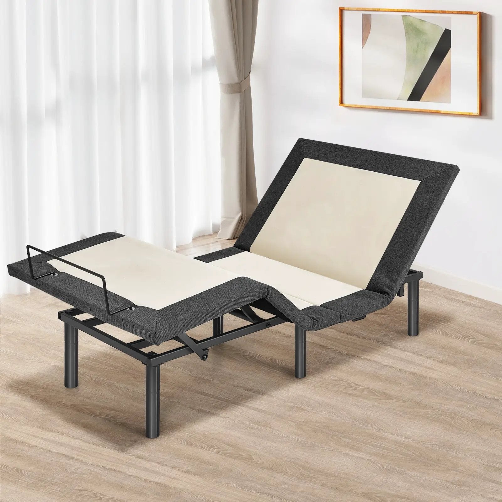 Queen Size Adjustable Bed Base Electric Bed Frame with Massage Modes by DirectDeals