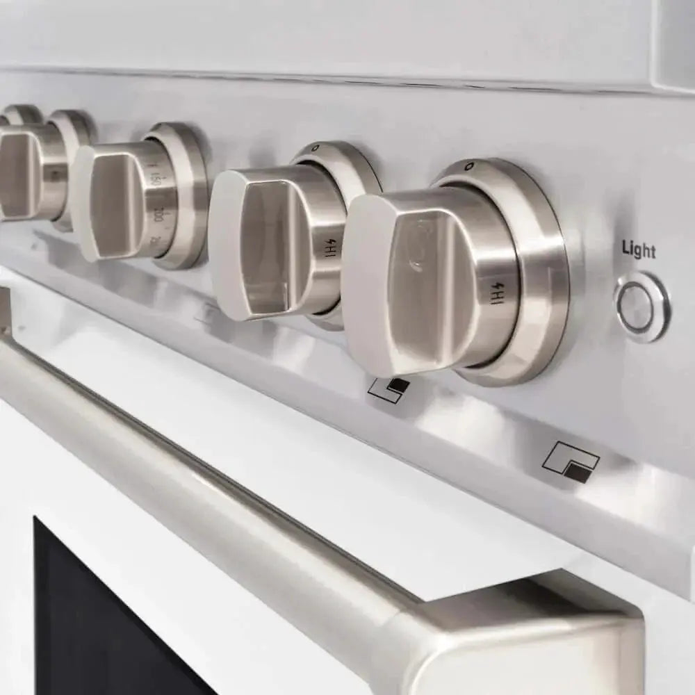 ZLINE 36"Classic Gas Range, Convection Gas Oven, Stainless Steel, White Matte Door CGR-WM-36 by Farmhouse Kitchen and Bath