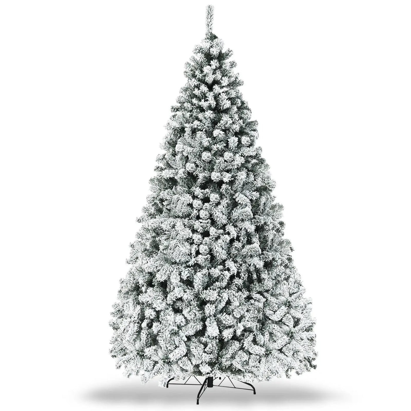 Pre-Lit Premium Snow Flocked Hinged Artificial Christmas Tree by DirectDeals