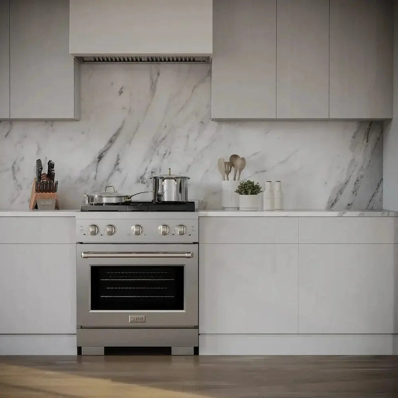ZLINE 30"Paramount Dual Fuel Range Stainless Steel, SDR30 by Farmhouse Kitchen and Bath