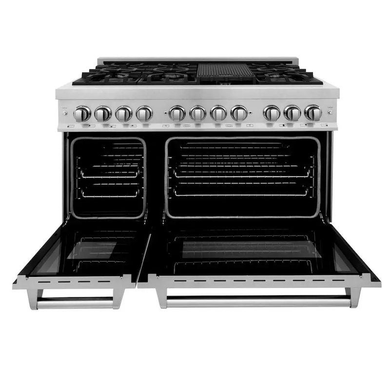 ZLINE 48" Bundled Stainless DualRange RangeHood Dishwasher 3KP-RASRH48-DW by Farmhouse Kitchen and Bath