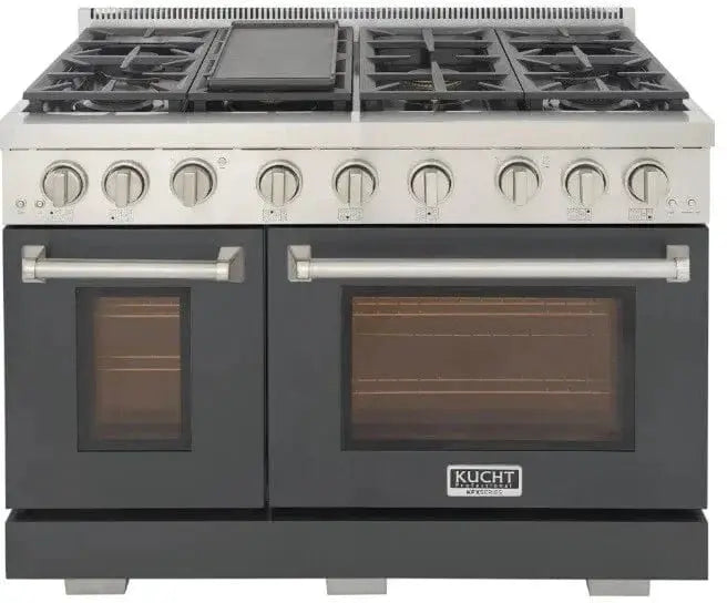 Kucht 48" Freestanding Professional Gas Range KFX4800X-GY by Farmhouse Kitchen and Bath