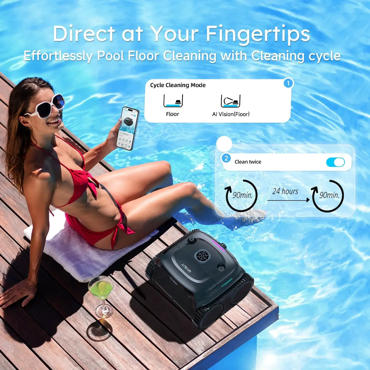 (2026 New) WYBOT C2 Vision Cordless Robotic Pool Cleaner by WYBOT