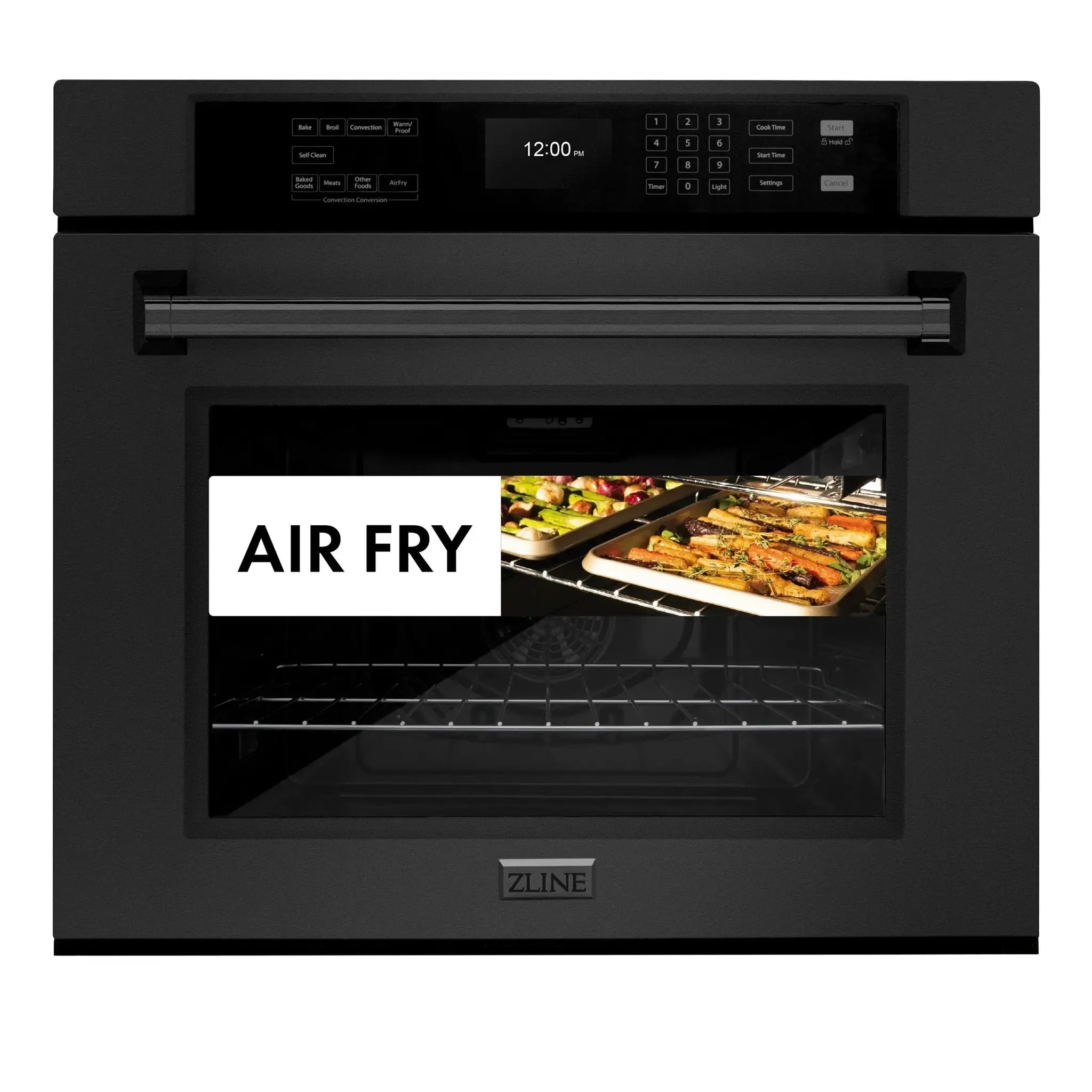ZLINE 30 "Professional True Convection Single Wall Oven, Air Fry, Self Clean, Black Stainless Steel, WASB-30 by Farmhouse Kitchen and Bath