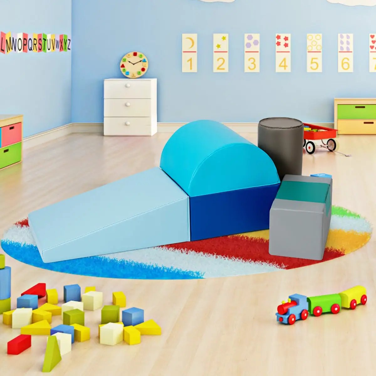 6 Piece Climb Crawl Play Set Indoor by DirectDeals