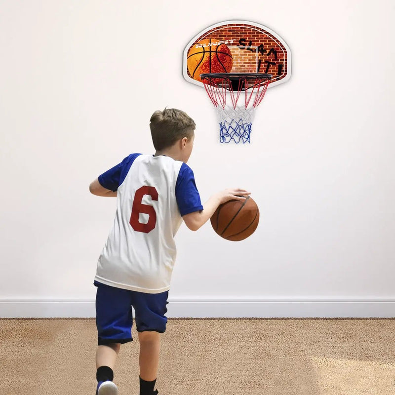 Wall Mounted Fan Backboard with Basketball Hoop and 2 Nets by DirectDeals