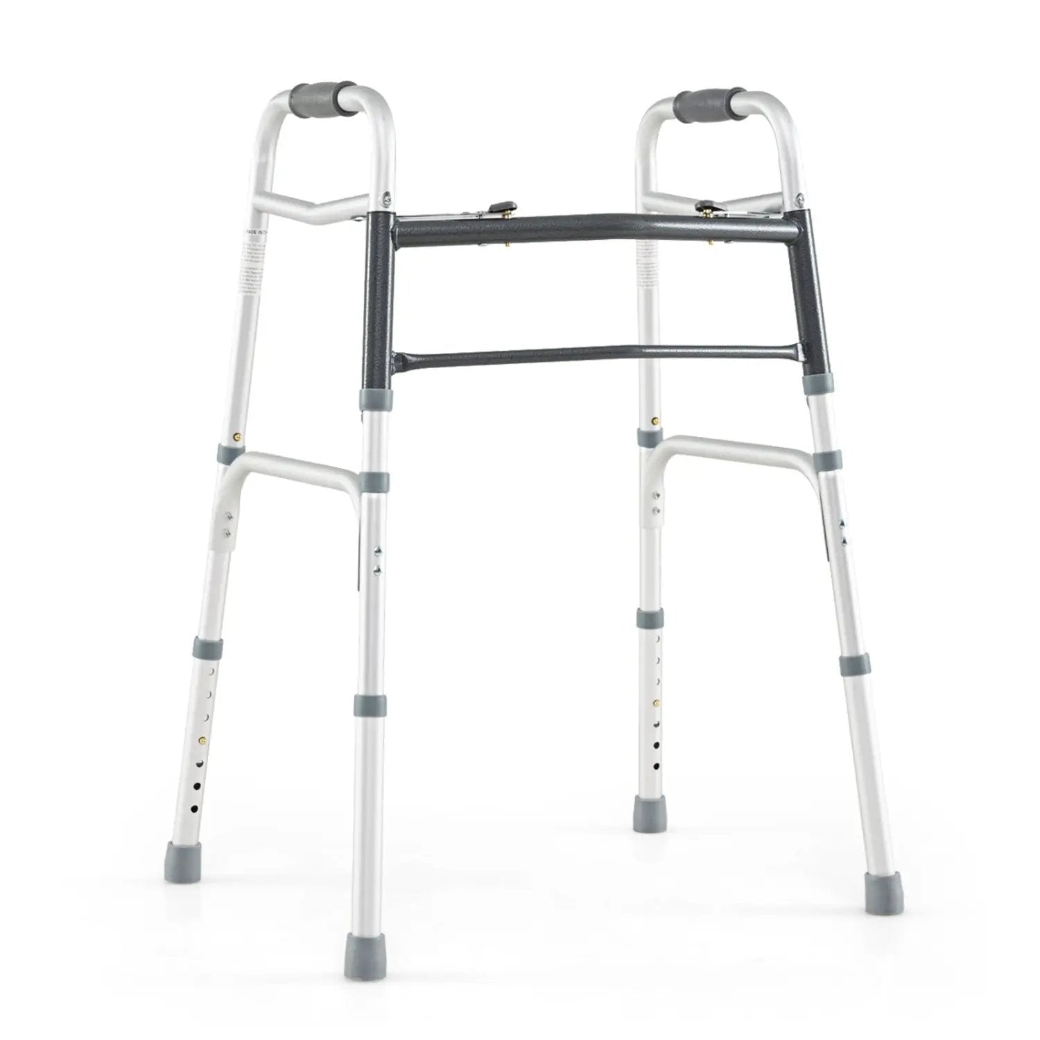 2-Button Folding Walker Lightweight with 7-Level Adjustable Height by DirectDeals