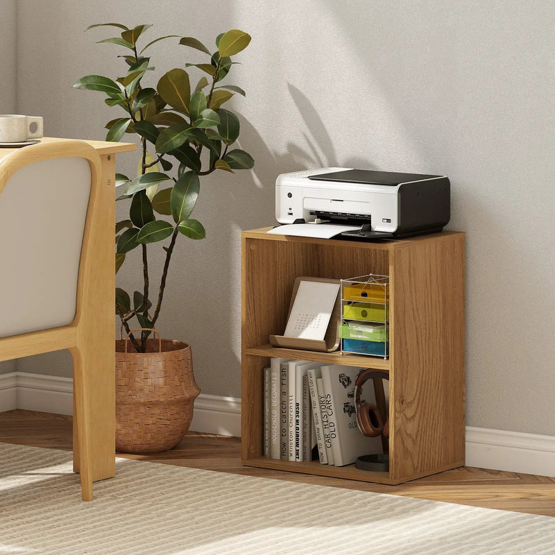 2-Cube Bookcase Floor Standing Open Bookshelf with 5-Position Adjustable Shelf by DirectDeals