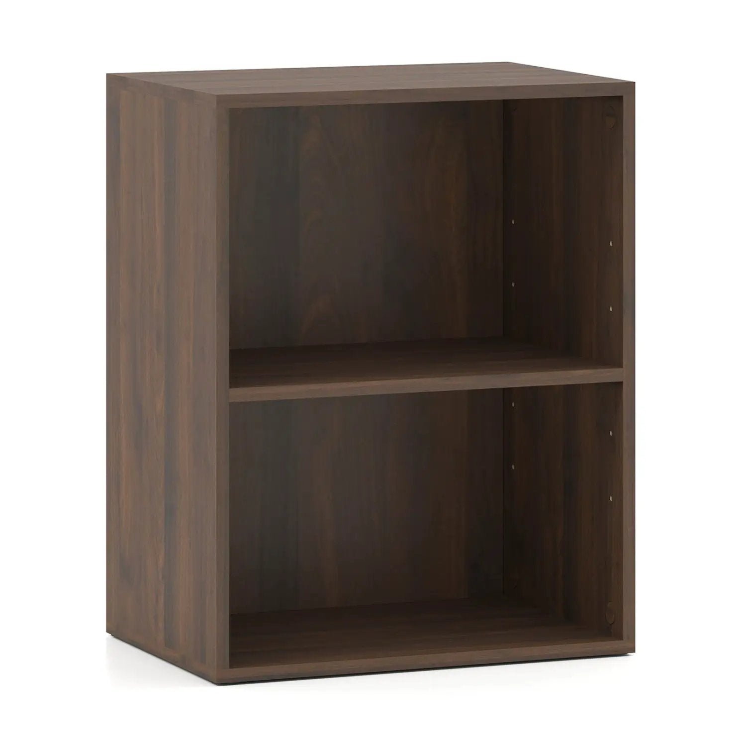 2-Cube Bookshelf with Adjustable Shelf - Dark Walnut by DirectDeals