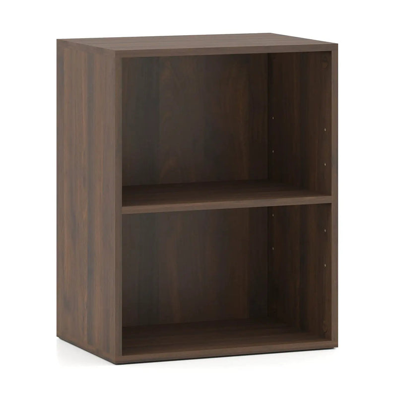 2-Cube Bookshelf with Adjustable Shelf - Dark Walnut by DirectDeals