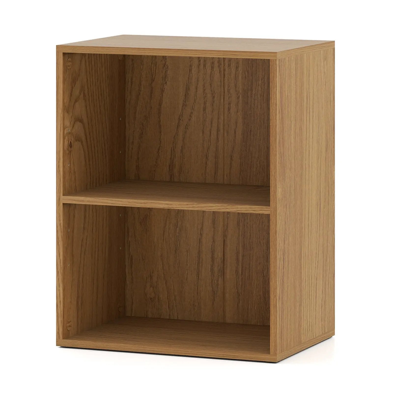 2-Cube Bookcase Set of 2 Floor Standing Open Bookshelf w/ 5-Position Adjustable Shelf by DirectDeals