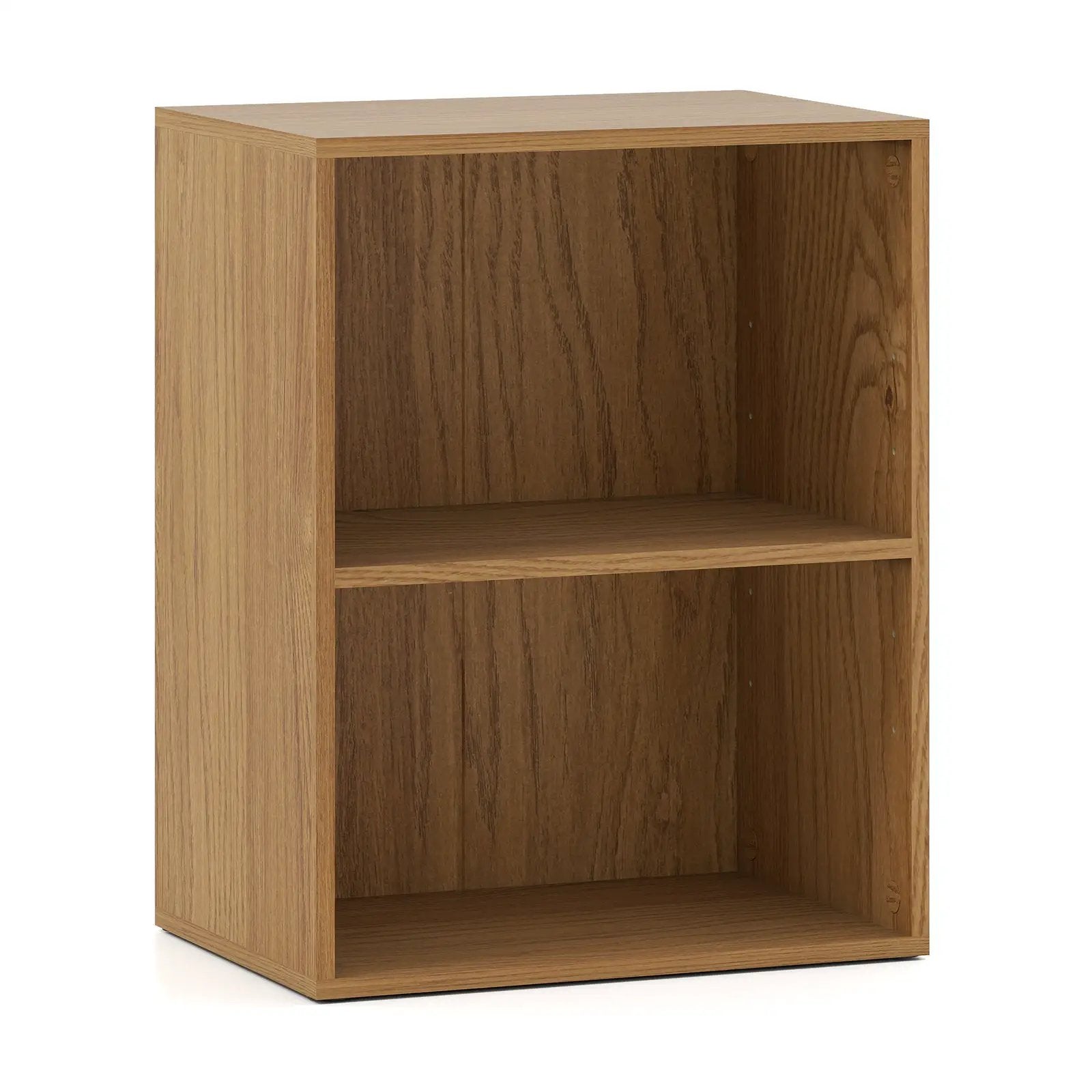 2-Cube Bookcase Set of 2 Floor Standing Open Bookshelf w/ 5-Position Adjustable Shelf by DirectDeals