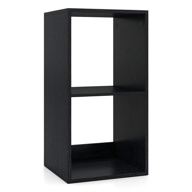 2 Cube Bookshelf with Back Guardrail for Living Room Bedroom by DirectDeals