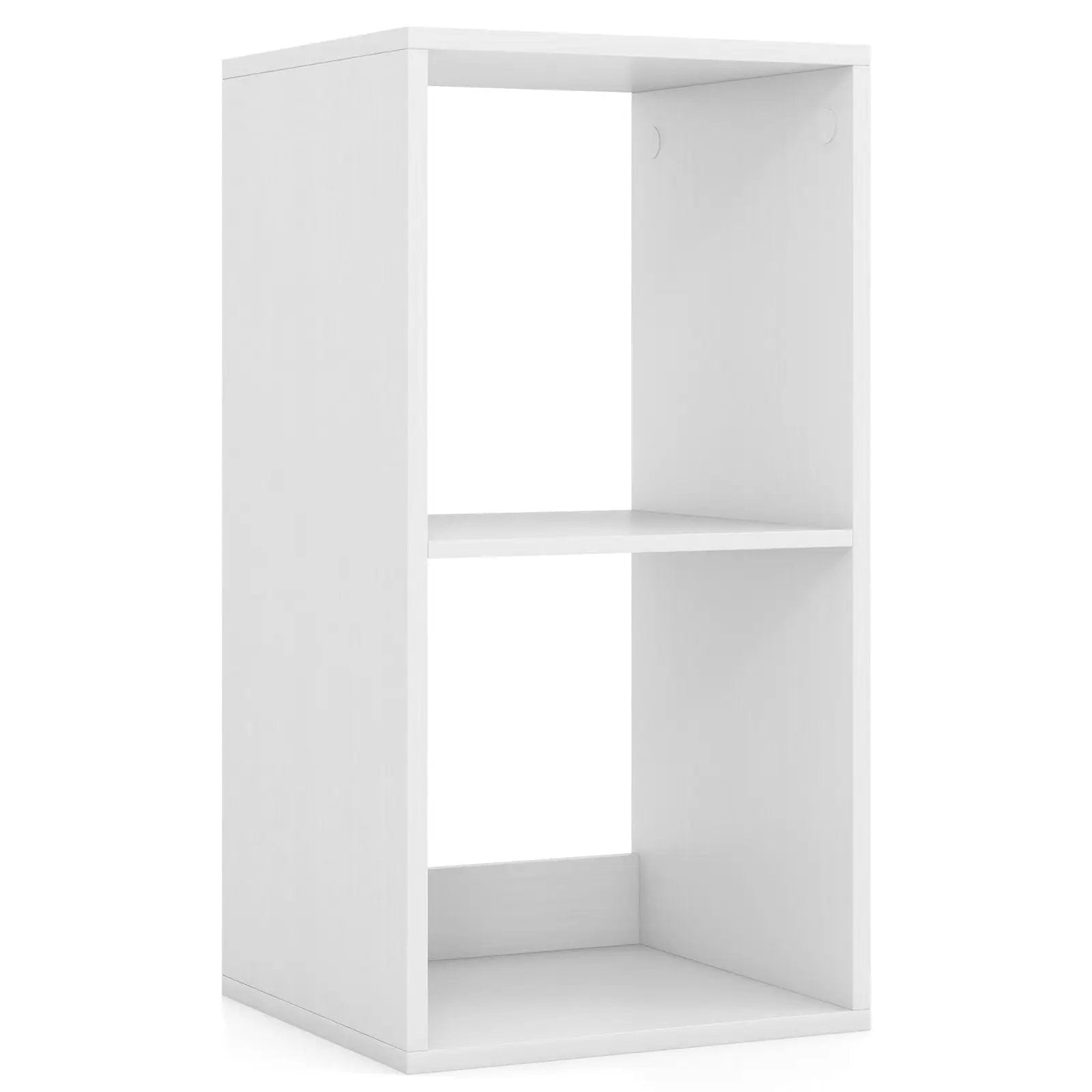 2 Cube Bookshelf with Back Guardrail for Living Room Bedroom by DirectDeals