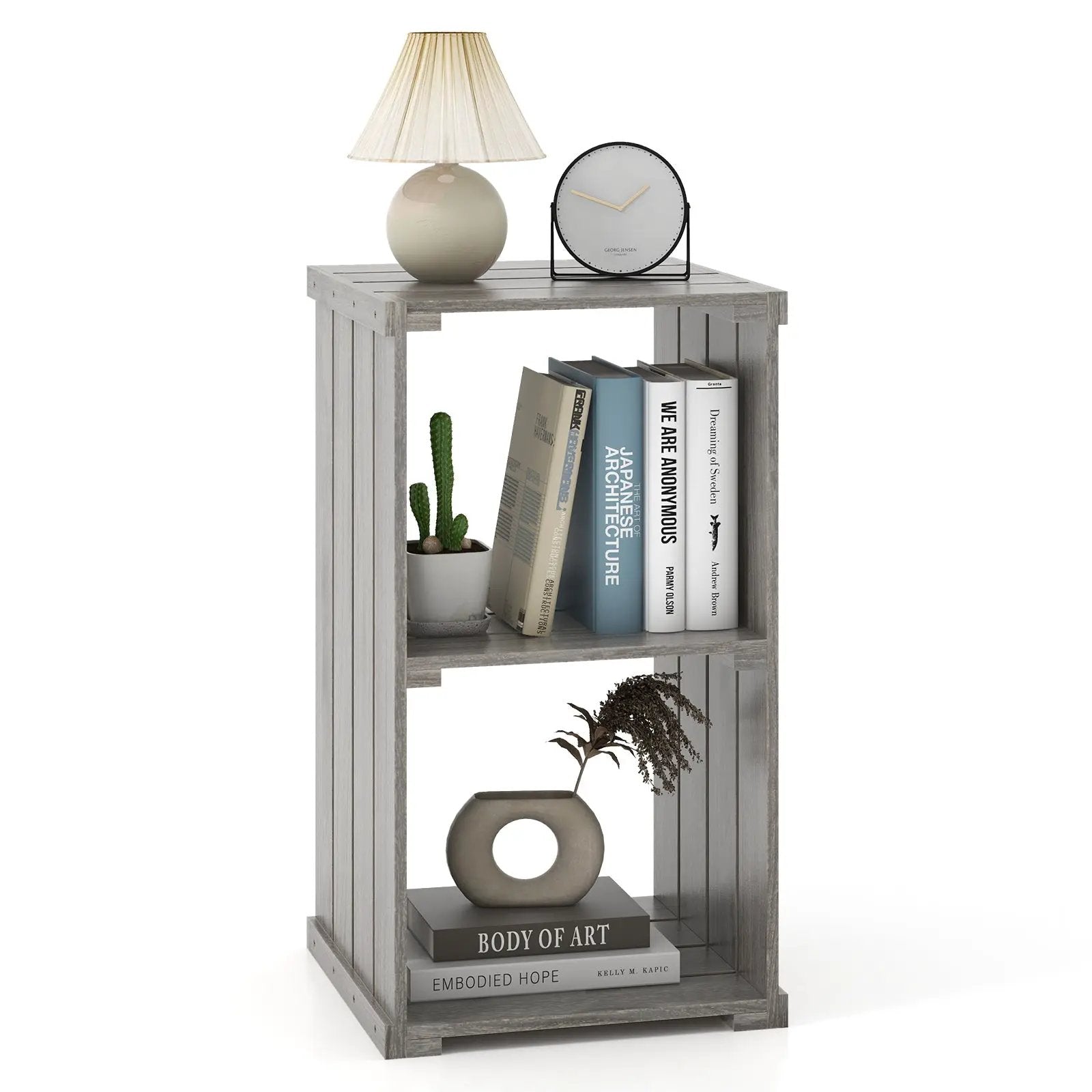 2-Cube Storage Shelf with Open Back and 3-Tier Shelf by DirectDeals