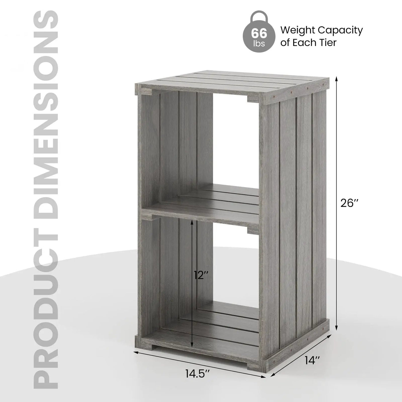 2-Cube Storage Shelf with Open Back and 3-Tier Shelf by DirectDeals
