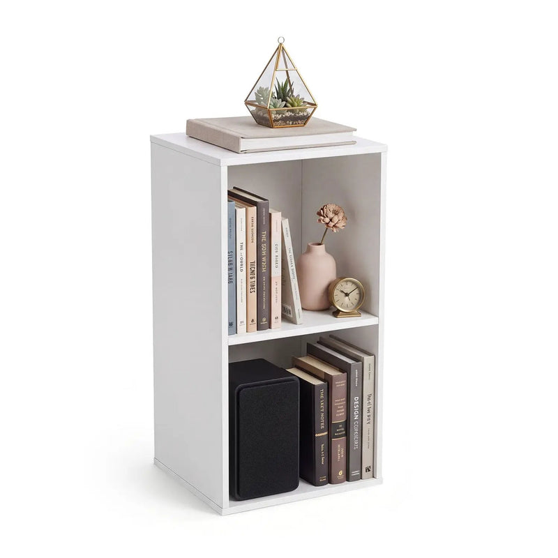2-Cube Bookshelf with Anti-Tipping Kit - White by DirectDeals