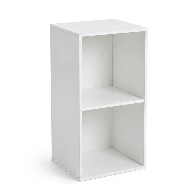2-Cube Bookshelf with Anti-Tipping Kit - White by DirectDeals