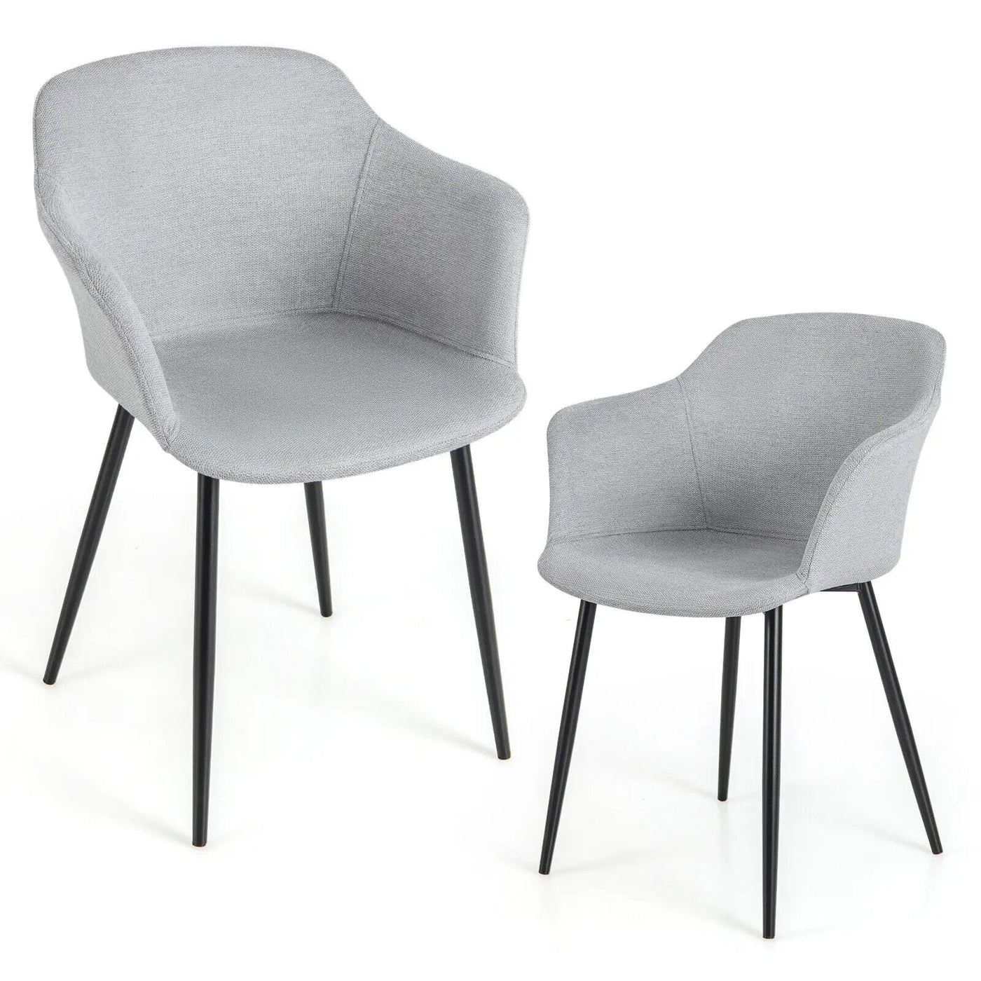 Set of 2 Upholstered Dining Chair with Ergonomic Backrest Design by DirectDeals