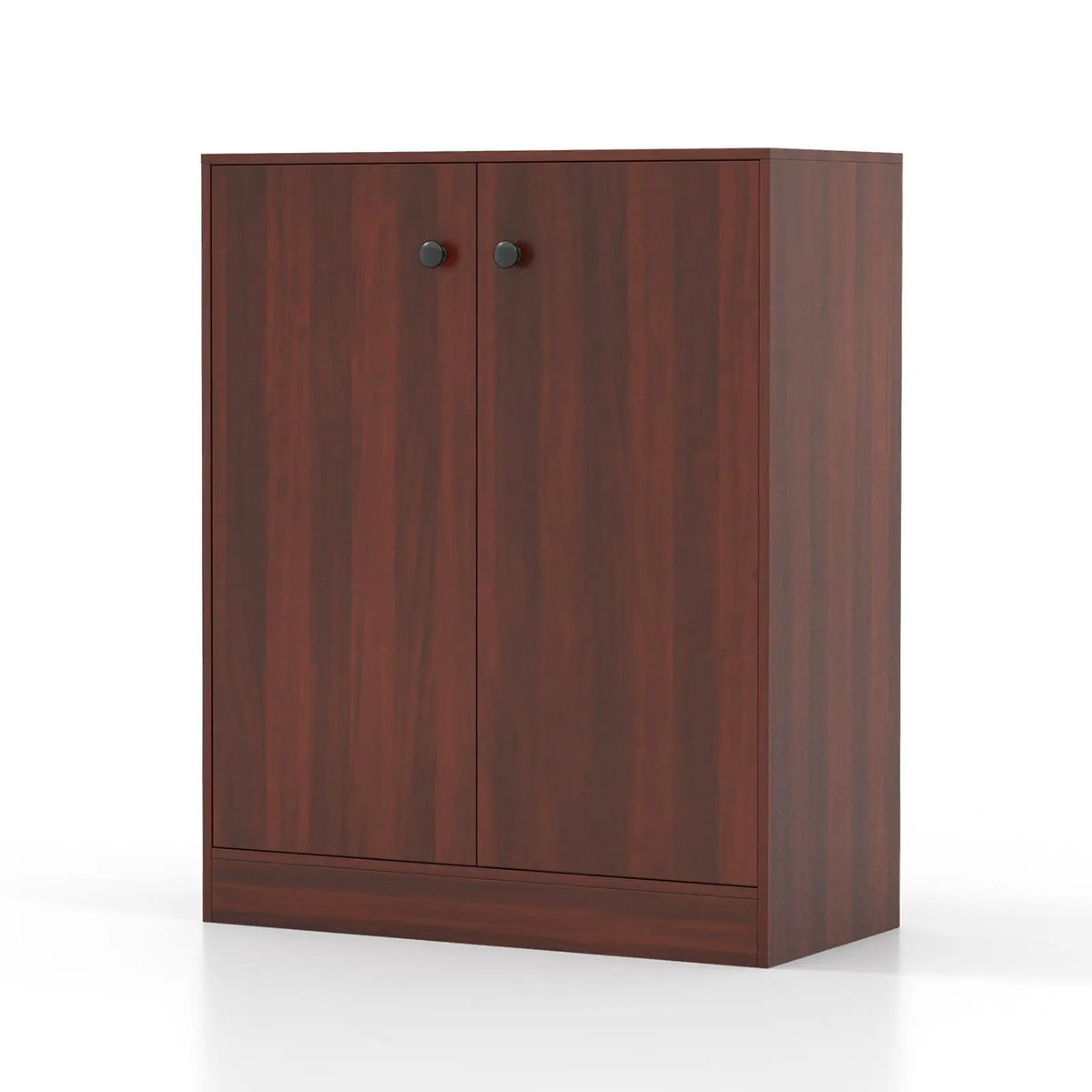 2-Door Modern Floor Storage Cabinet with 3-Tier Shelf by DirectDeals