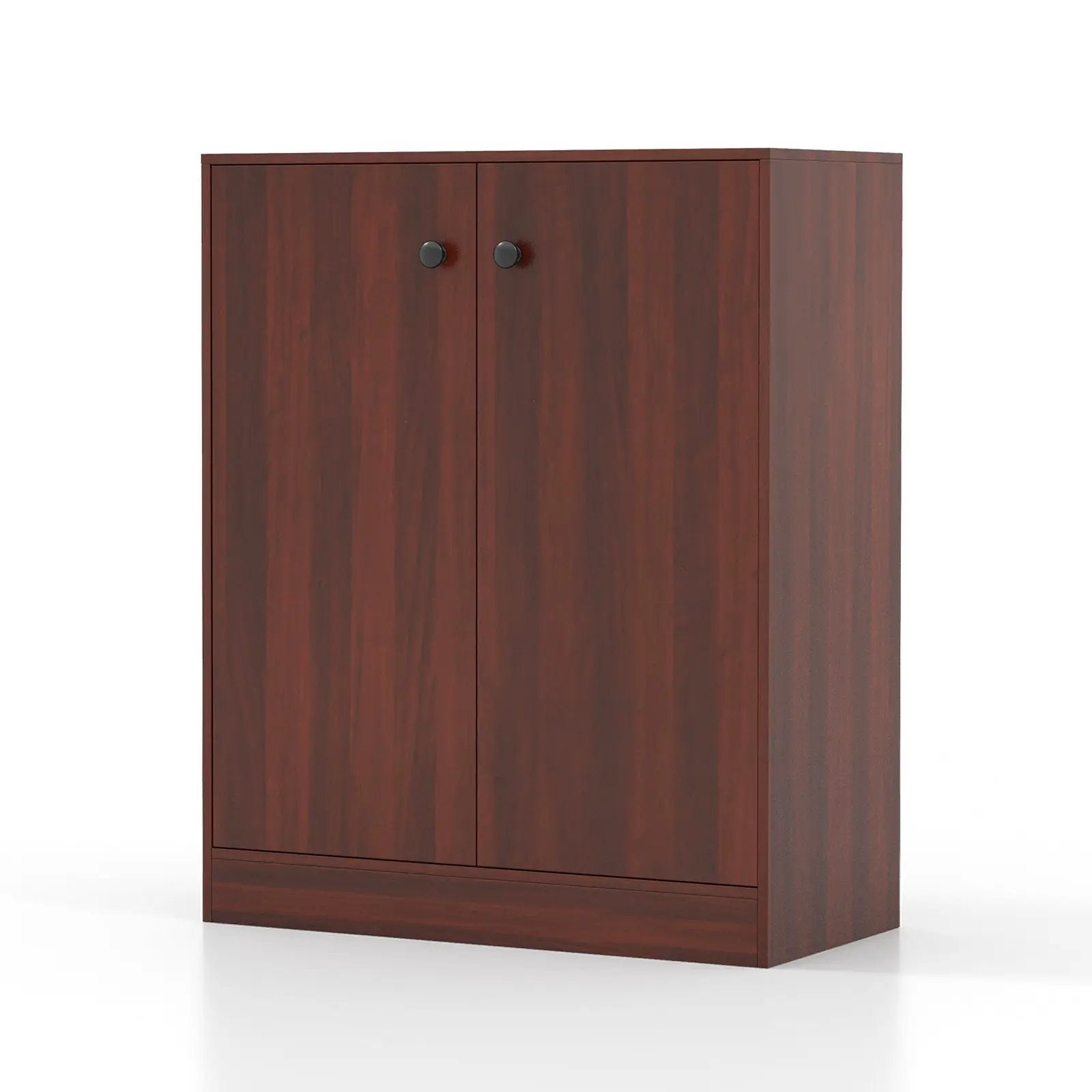2-Door Modern Floor Storage Cabinet with 3-Tier Shelf by DirectDeals